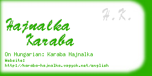 hajnalka karaba business card